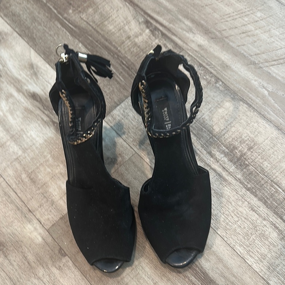 White House Black Market Black Heels with Minimalist Design